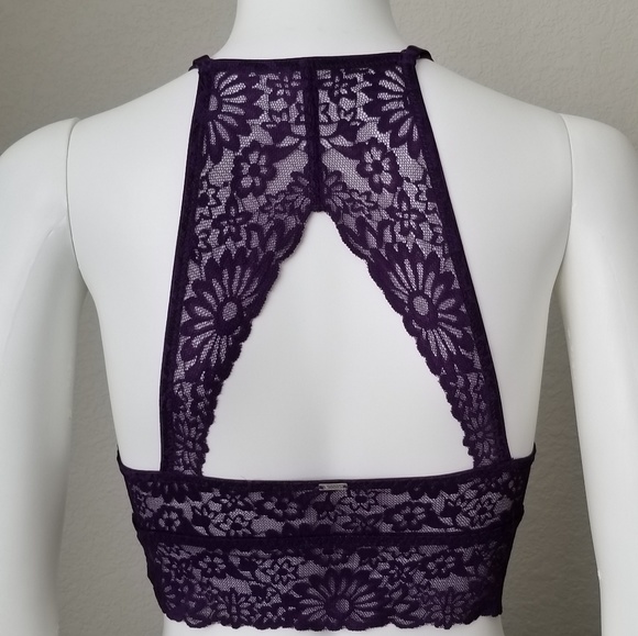 NWT PINK VS purple lace high neck bralette - Picture 2 of 3